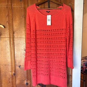 NWT Hannah Coral Knit Cut Out Dress XL